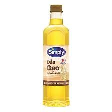 O- Dầu gạo nguyên chất Simply 1L - Pure Rice Bran Oil ( bottle )