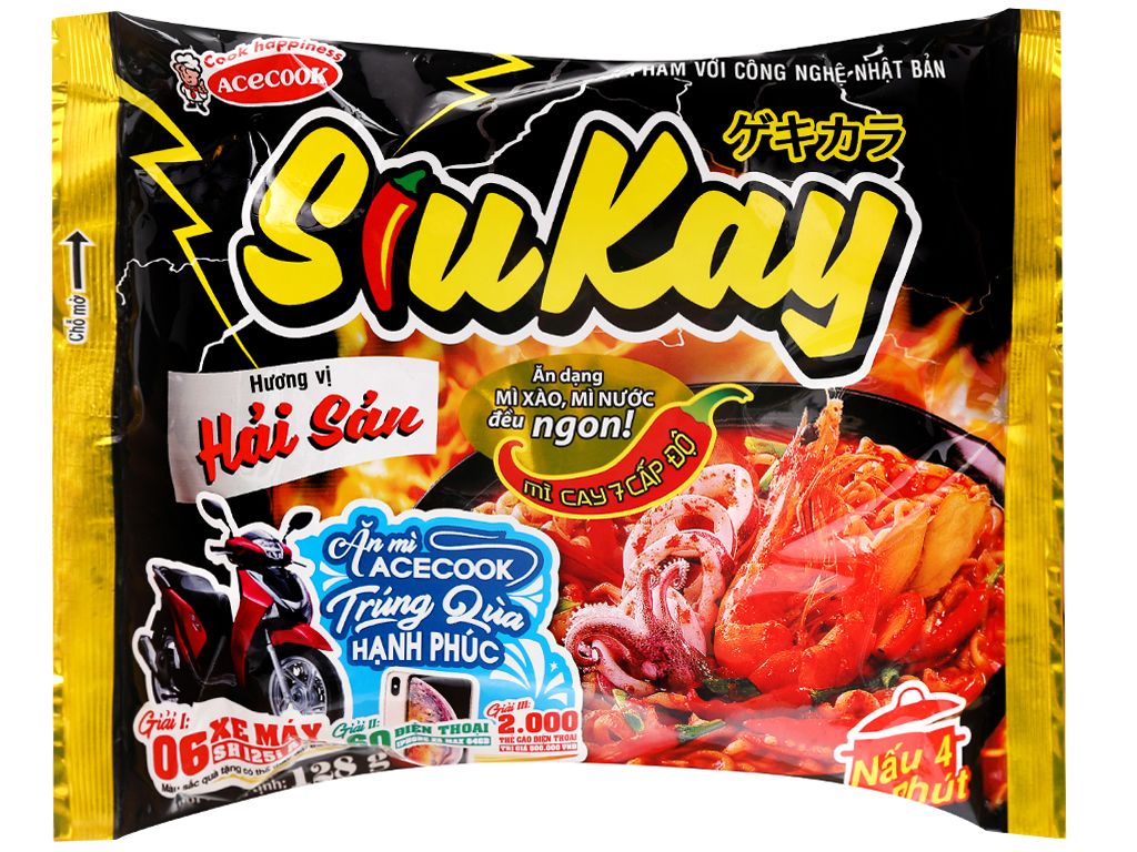 NDI- Mì hải sản Siukay 128g - Seafood Noodle ( pack )