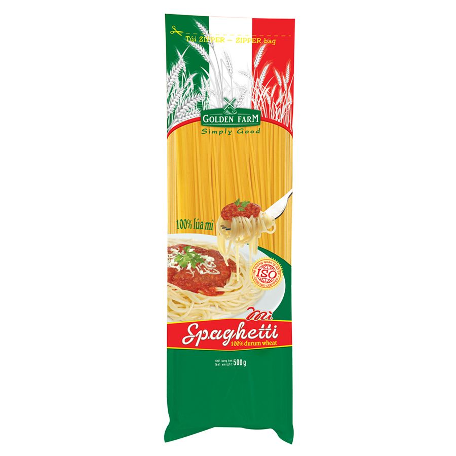 P- Mì Ý Golden Farm 500g - Spaghetti (Pack)