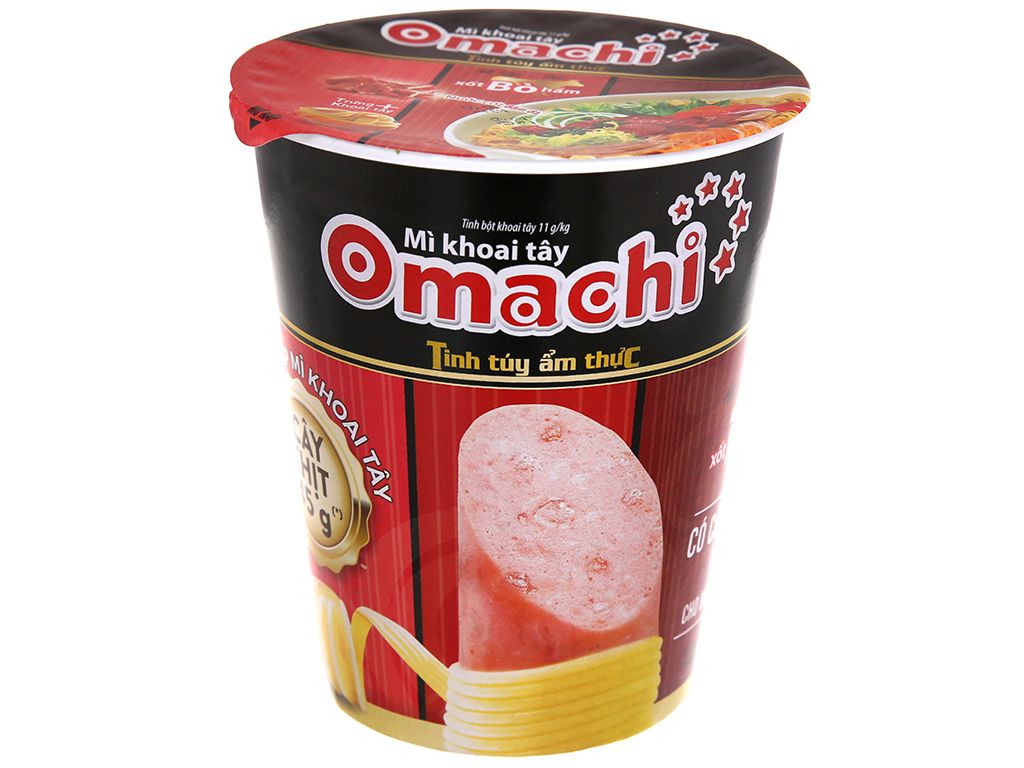 NDI- Mì ly bò hầm Omachi 65g - Stewed Beef Noodle Cup (box)