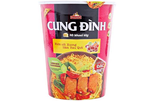 NDI- Mì sườn hầm măng Cung Đình 65g - Stewed Rib w. Bamboo Shoot Noodle (Cup)