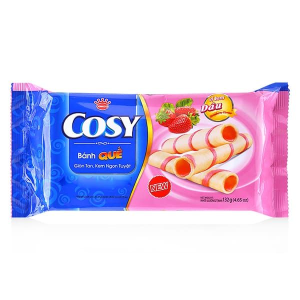 PC.P- Bánh quế vị dâu - Strawberry Wafer Crunch Cosy 132g (hộp)