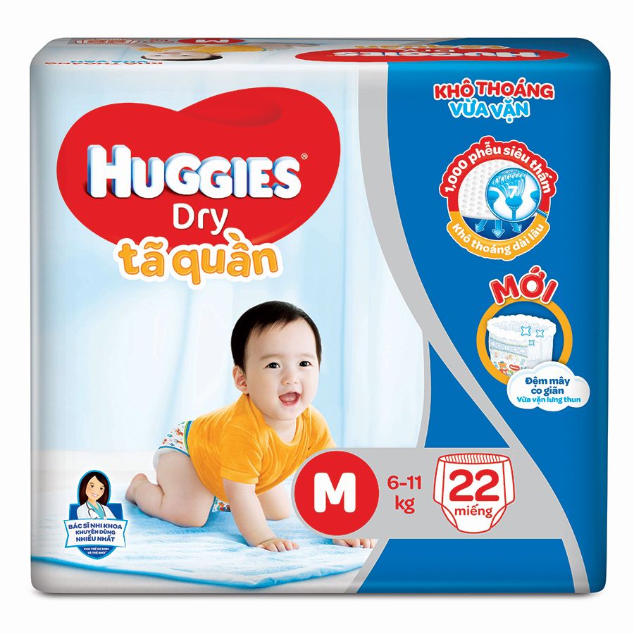 PU.M- Tã Quần Huggies size Trung - Diapers Huggies Size M 20Pcs ( Pack )