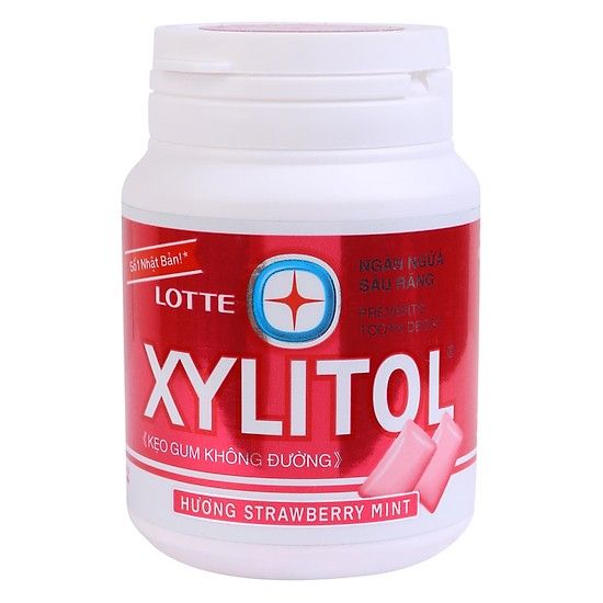 CD- Kẹo gum hương dâu Xylitol 58g - Gum Xylitol Strawberry 58g ( box )