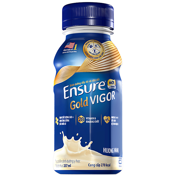 DA.M.F- Sữa Ensure Gold 237ml - Vani Flavored Milk Ensure Gold Vigor 237ml ( Bottle )