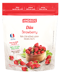 VEF- Dâu tây nguyên trái đông lạnh - Frozen Strawberry Andros 300g ( pack )