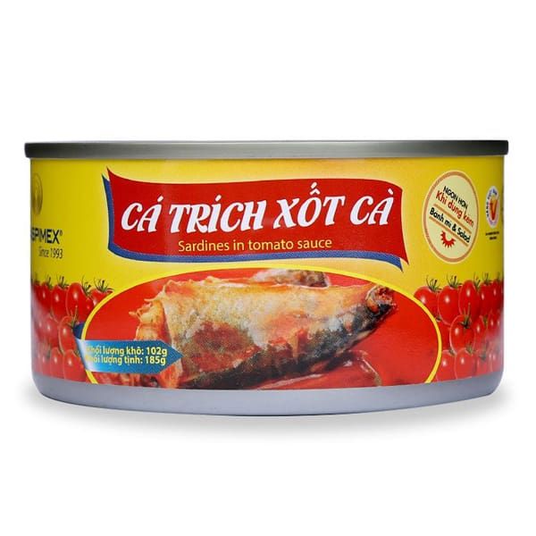 CDF- Cá trích xốt cà Seaspimex 185g - Sardines In Tomato Sauce ( tin )