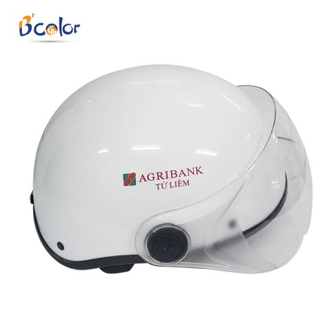 Mũ bảo hiểm nửa đầu có kính ngân hàng Agribank