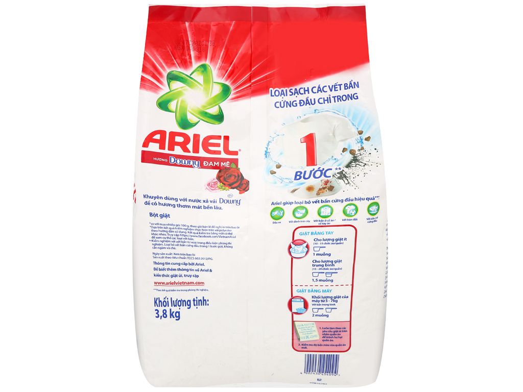 Bột giặt Ariel hương downy đam mê 3.8kg