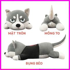 Chó nhồi bông Husky  mặt ngáo siêu dễ thương.