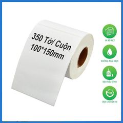 Giấy in nhiệt khổ 100x150 mm cuộn 350 tờ, in hóa đơn TMĐT chính hãng siêu rẻ.