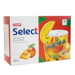 Trà đào Co.op Select hộp 16x15g