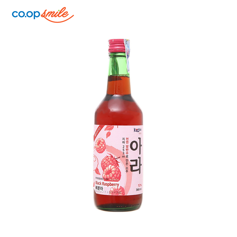 Rượu Soju Korice hương Raspberry 12% 360ml