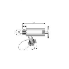 Van lấy mẫu inox có nắp bịt DN15 Kieselmann 6007-015-000-021