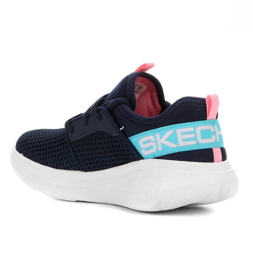 Giày Bé Gái Skechers Go Run Fast-Valor 85400L-NVAQ
