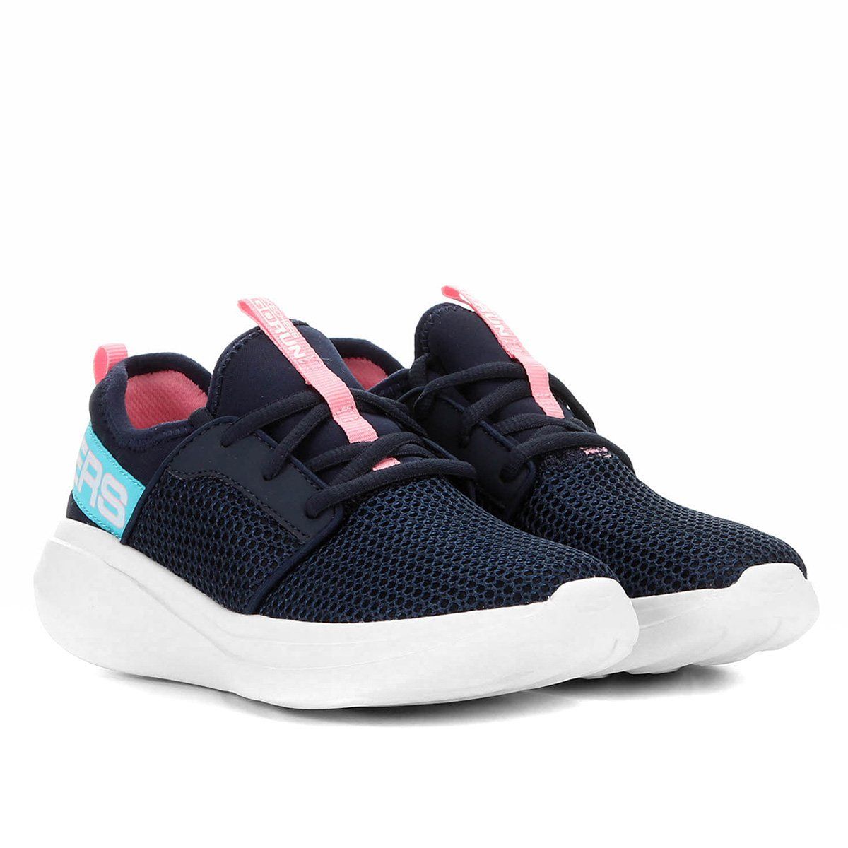 Giày Bé Gái Skechers Go Run Fast-Valor 85400L-NVAQ