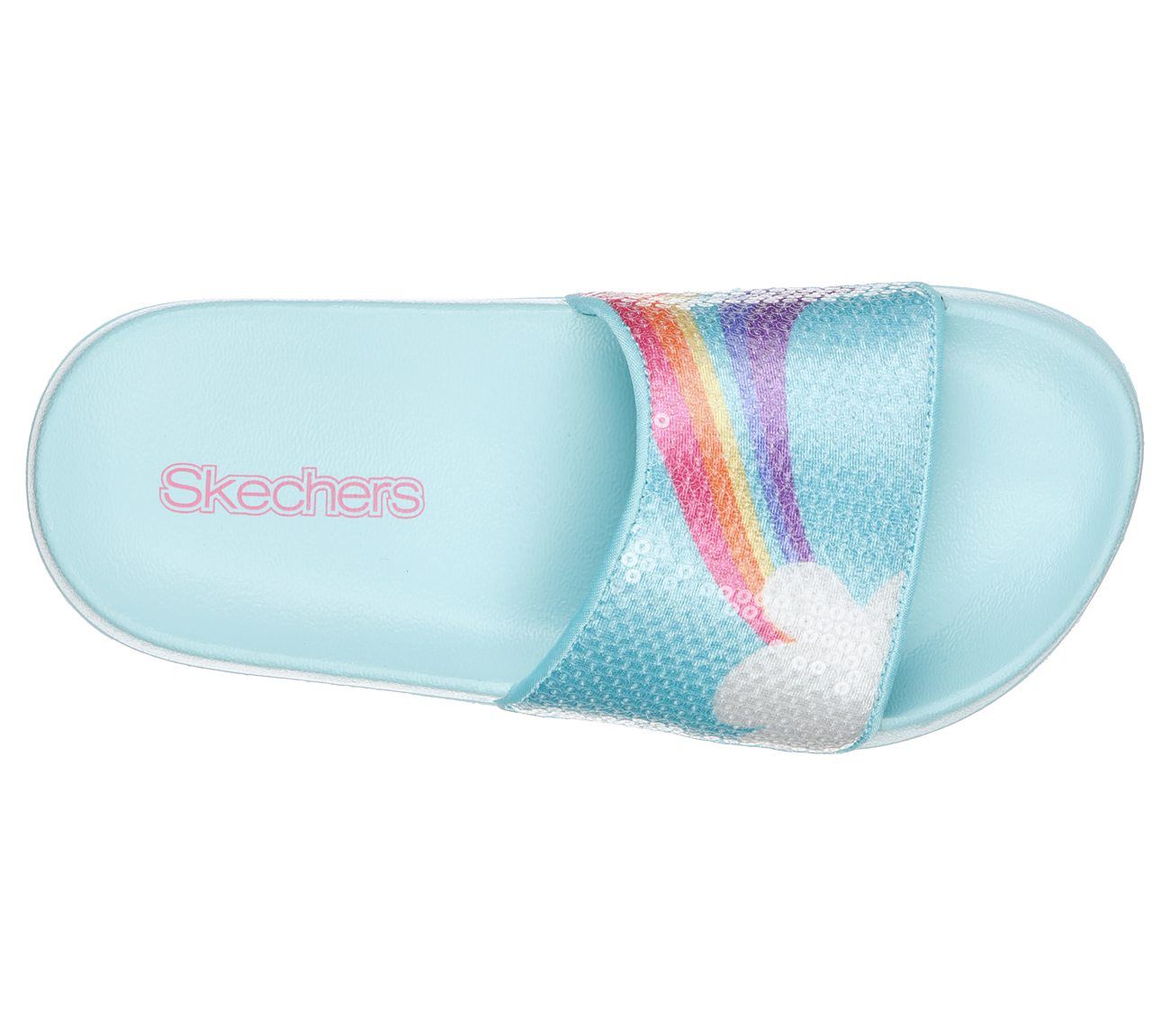 Dép Bé Gái Skechers Sunny Slides 86994L-LBMT