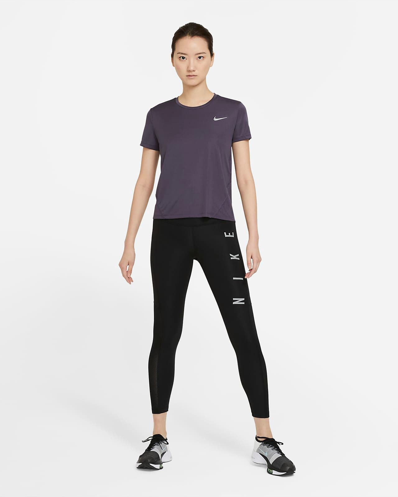 Áo Phông - Áo thun Chạy Nữ Nike As W Nk Miler Top Ss AJ8122-573