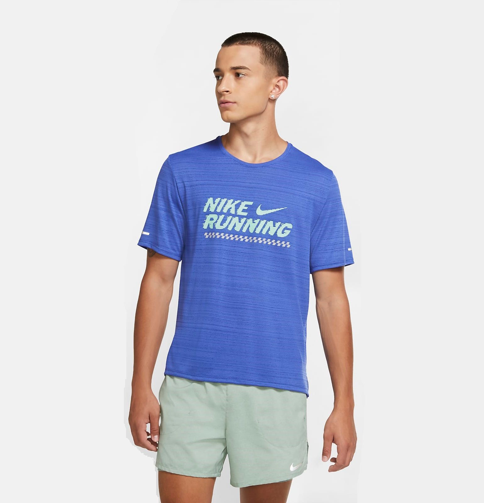 Áo Phông - Áo thun Chạy Nam Nike As M Nk Miler Ss Ff Gx CU6435-430
