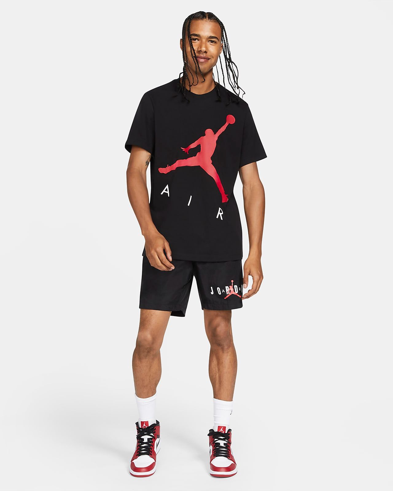 Áo Phông - Áo thun Bóng Rổ Nam Nike M J Jumpman Air Hbr Ss Crew CV3425-010