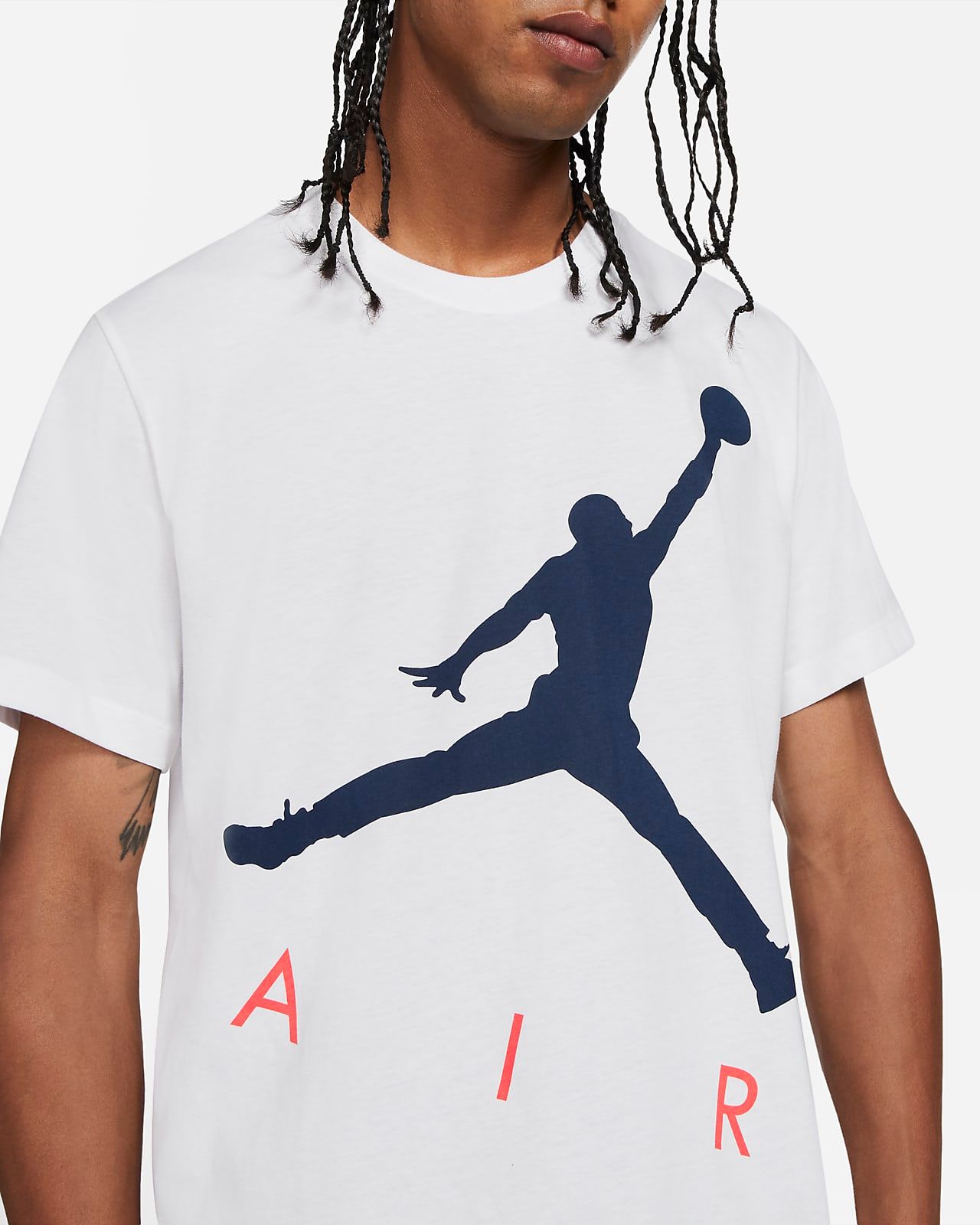 Áo Phông - Áo thun Bóng Rổ Nam Nike M J Jumpman Air Hbr Ss Crew CV3425-100