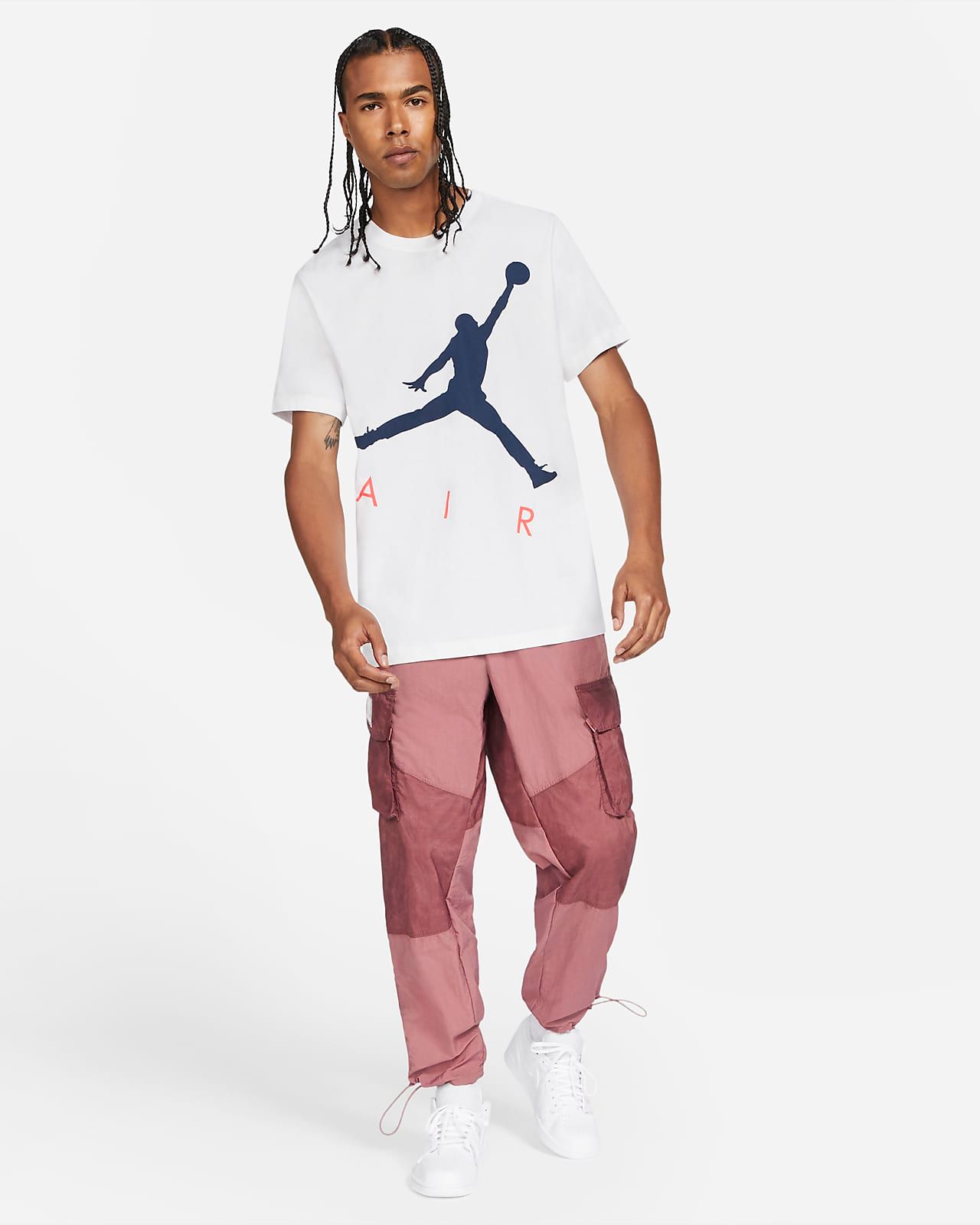 Áo Phông - Áo thun Bóng Rổ Nam Nike M J Jumpman Air Hbr Ss Crew CV3425-100