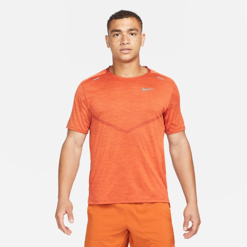 Áo Phông - Áo thun Chạy Nam NIKE Nike Dri-Fit Short-Sleeve Mens Running T-Shirt -Orange CZ9047-670
