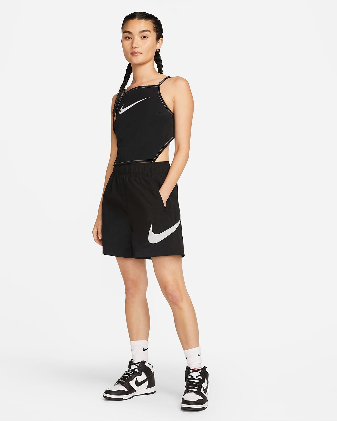 Quần Đùi Thể Thao Nữ NIKE Aswnsw Essntl Wvn Hr Short Hbr DM6740-010