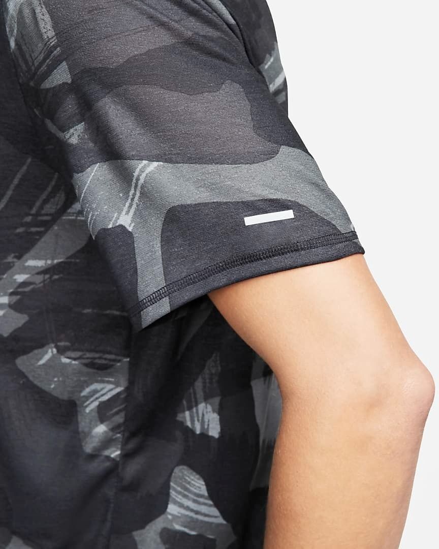 Áo Phông - Áo thun Chạy Nam NIKE As M Nk Df Miler Top Ss Camo DQ4737-010