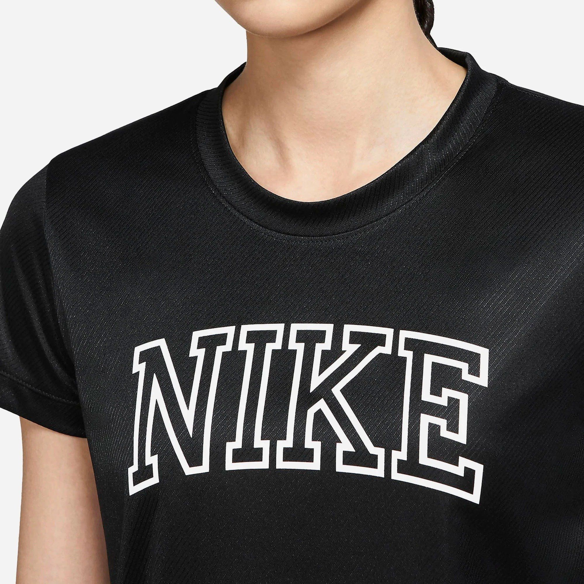 Áo Phông - Áo thun Chạy Nữ NIKE Dri-Fit Swoosh Women'S Short-Sleeve Running Top DQ6372-010
