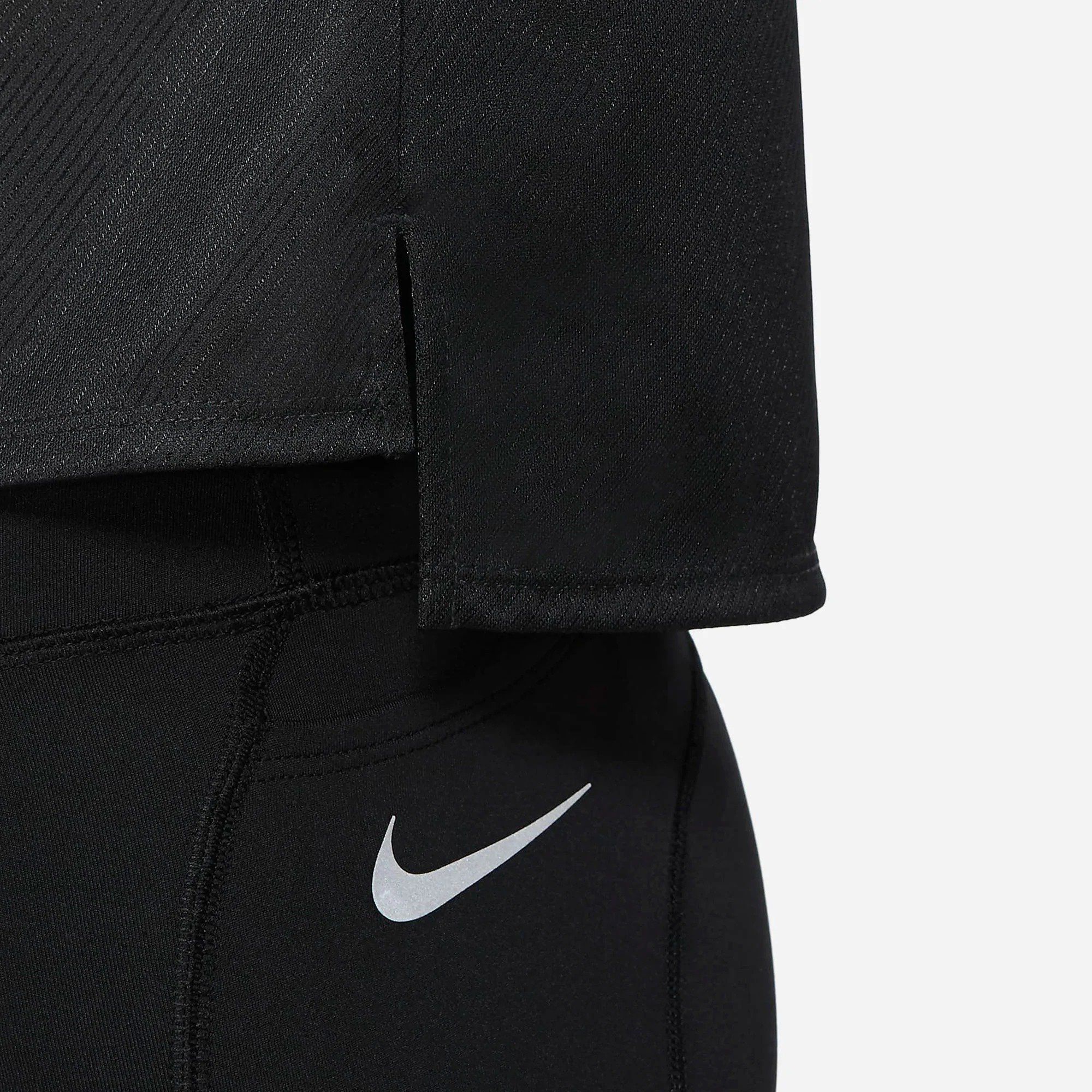 Áo Phông - Áo thun Chạy Nữ NIKE Dri-Fit Swoosh Women'S Short-Sleeve Running Top DQ6372-010