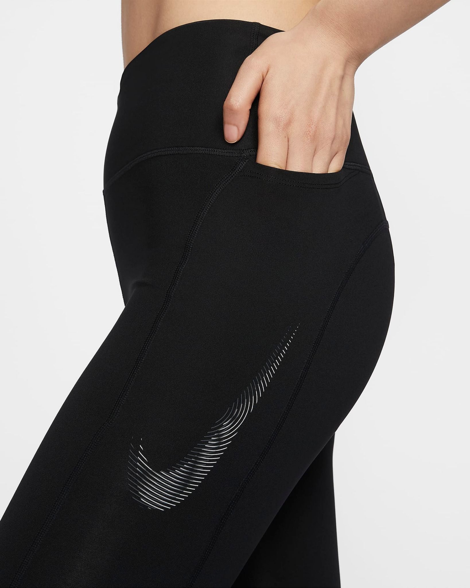 Quần Bó Chạy Nữ NIKE As W Nk Df Fst Mr 7/8Tghtswhbr FB4657-010