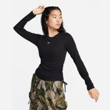  Áo Phông - Áo thun Crop Top Thể Thao Nữ NIKE Women'S Ribbed Long-Sleeve Mod Crop Top FB8718-010 