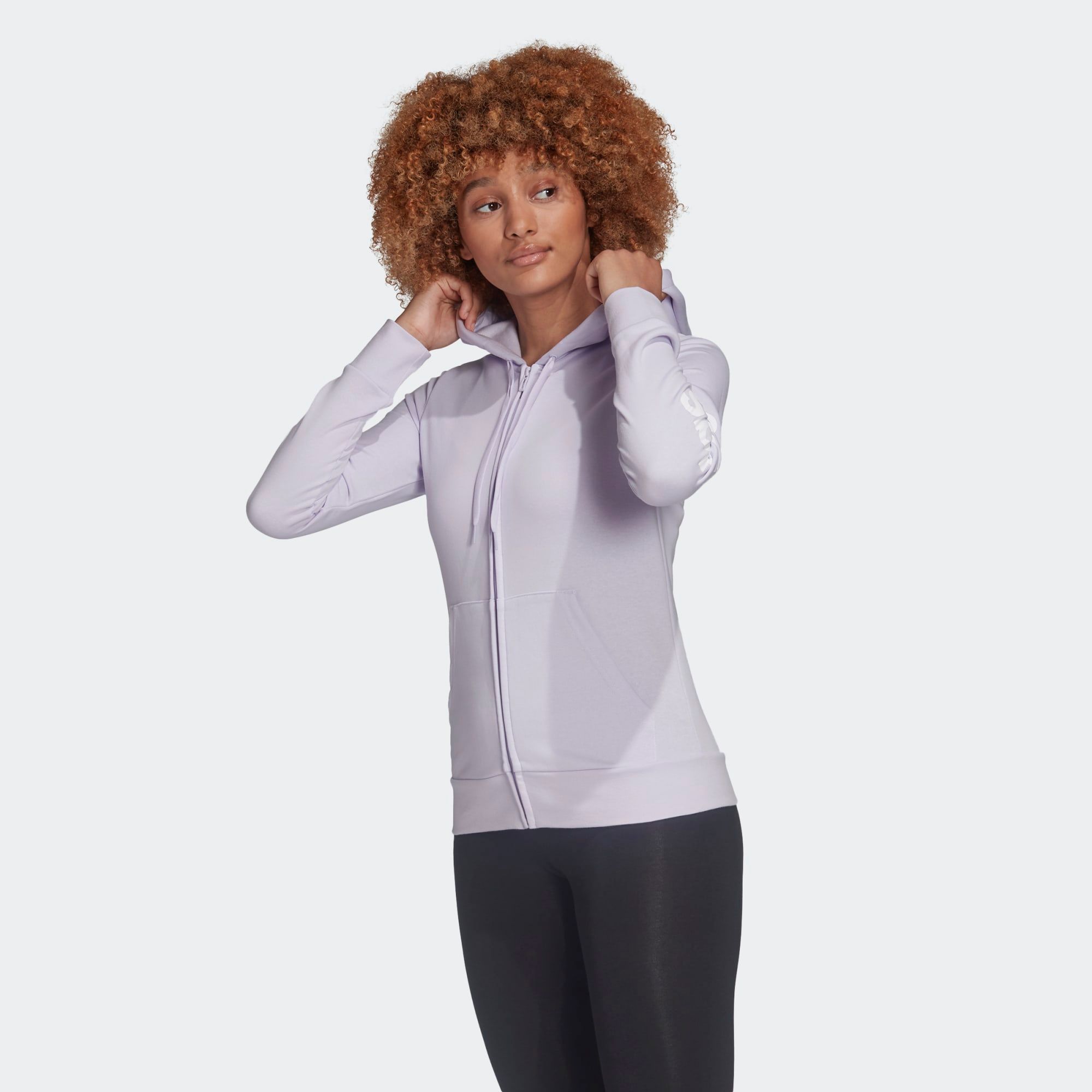 Áo Khoác Thể Thao Nữ Adidas W E Lin Fz Hd FM6482