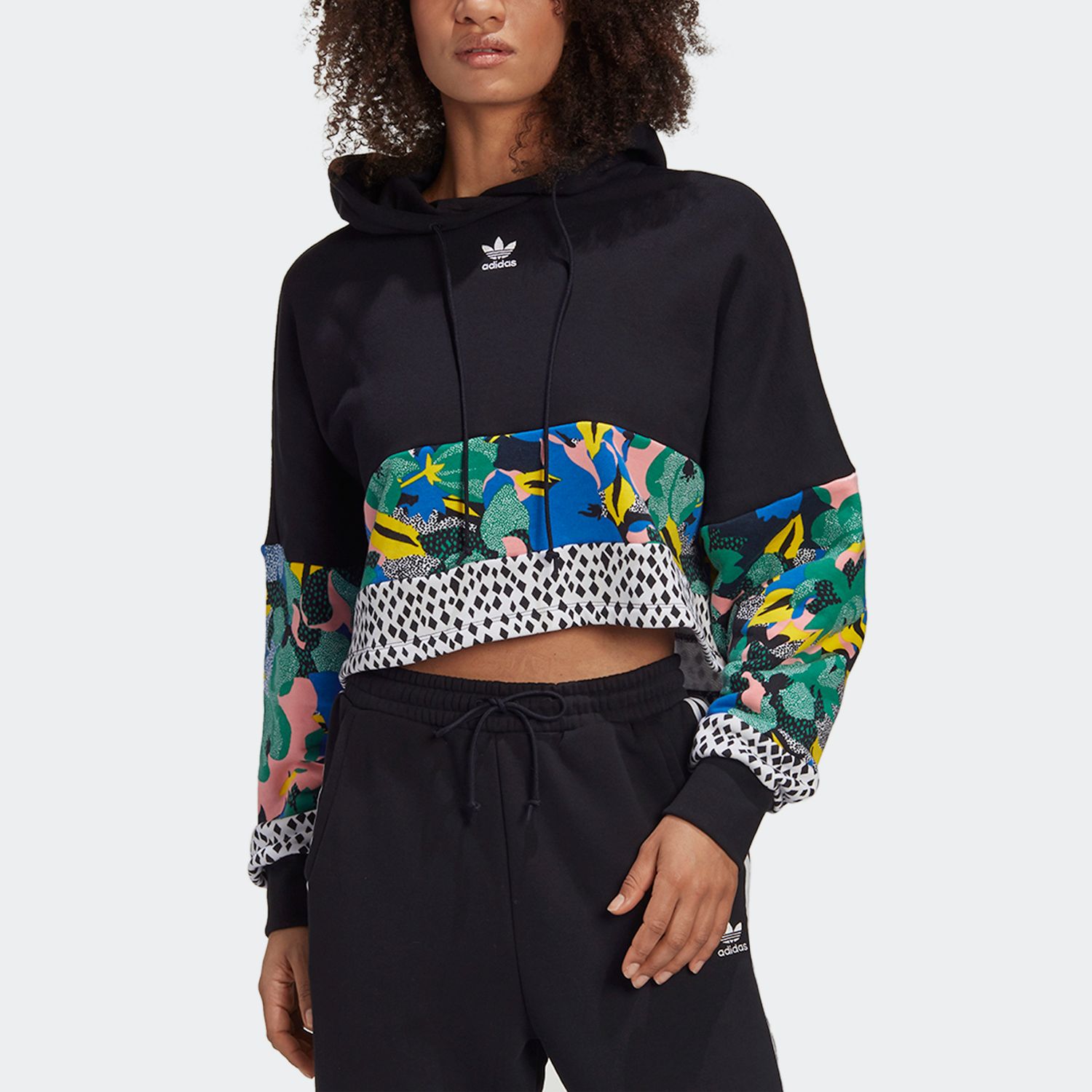 Áo Khoác Originals Nữ Adidas Cropped Hoodie GC6850