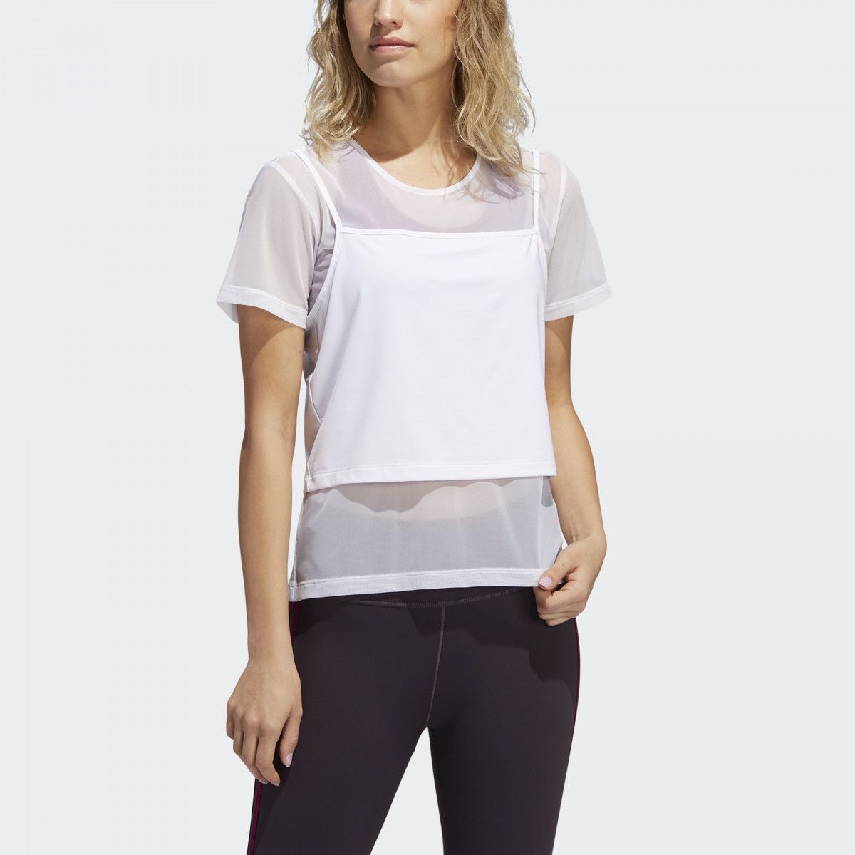 Áo Phông - Áo thun Tập Luyện Nữ Adidas Pwr 2In1 Tee GC7640