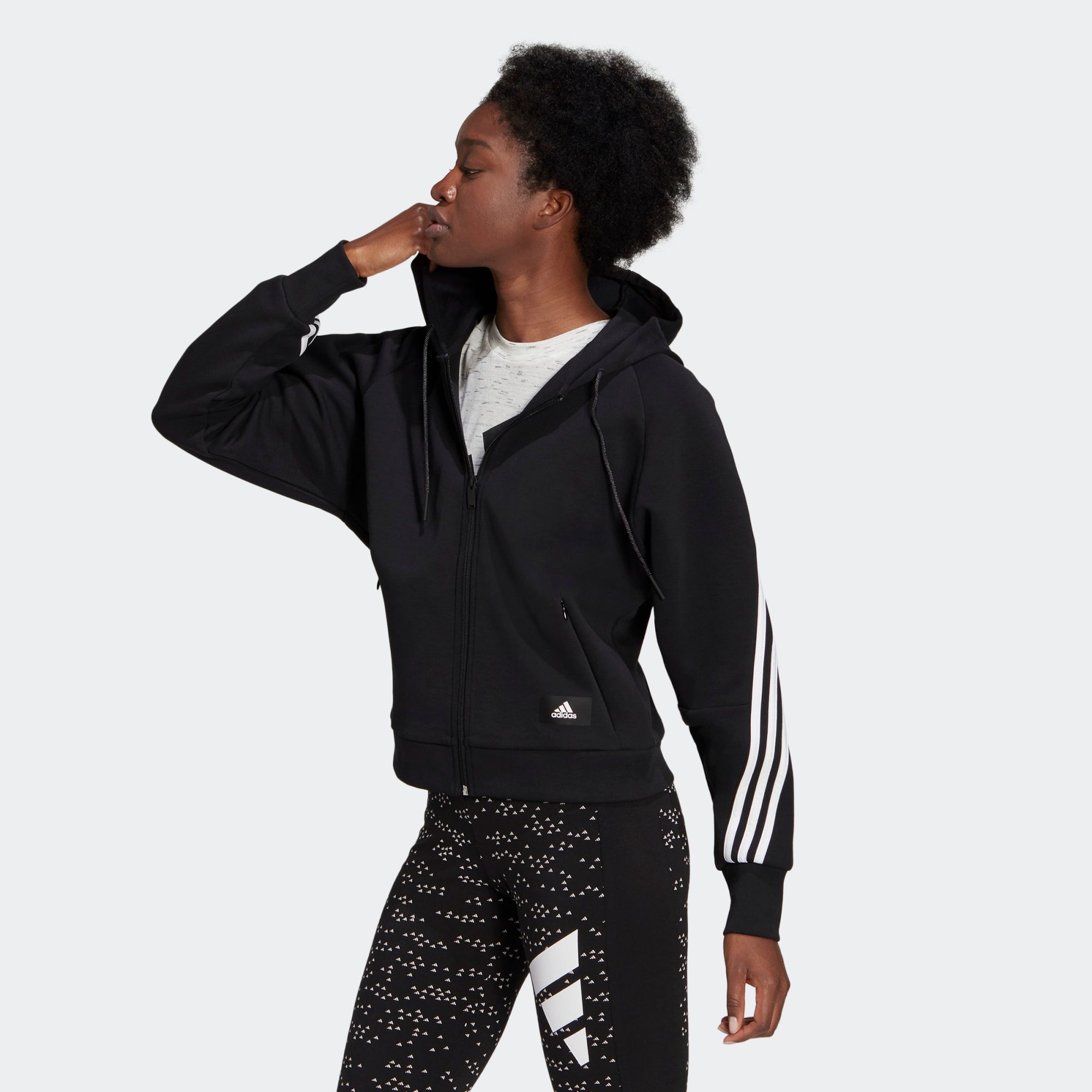 Áo Khoác Thể Thao Nữ Adidas W Fi 3S Fz Hd GL0339