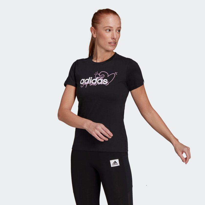 Áo Phông - Áo thun Tập Luyện Nữ Adidas W Heart G T GL6844