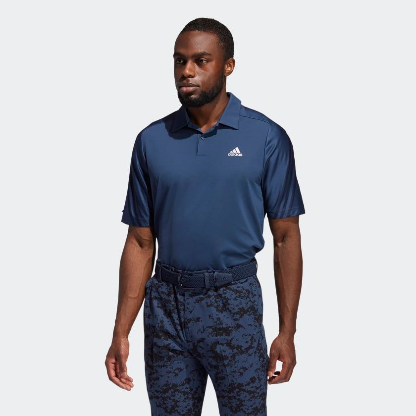 Golf Nam Adidas Statement Heat Ready 3 Stripe Polo GM0062