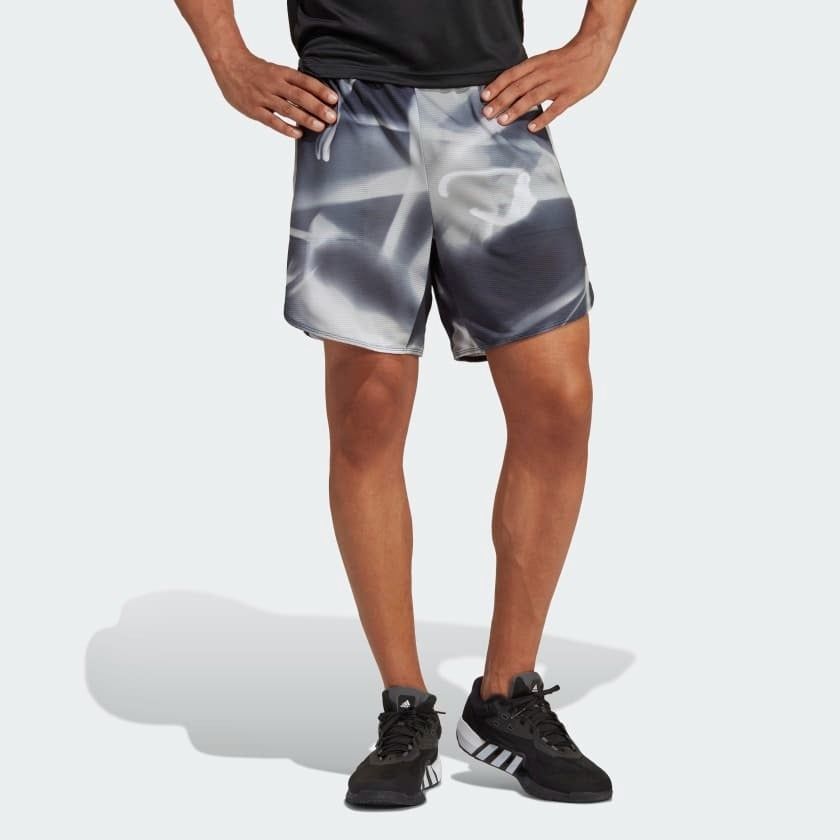 Quần Đùi Tập Luyện Nam ADIDAS D4T Hr Aop Sho IC2039