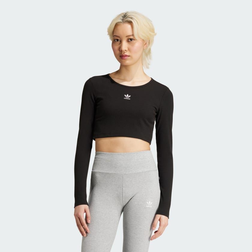 Áo Phông - Áo thun Originals Nữ ADIDAS Ess Crop Ls IW5725