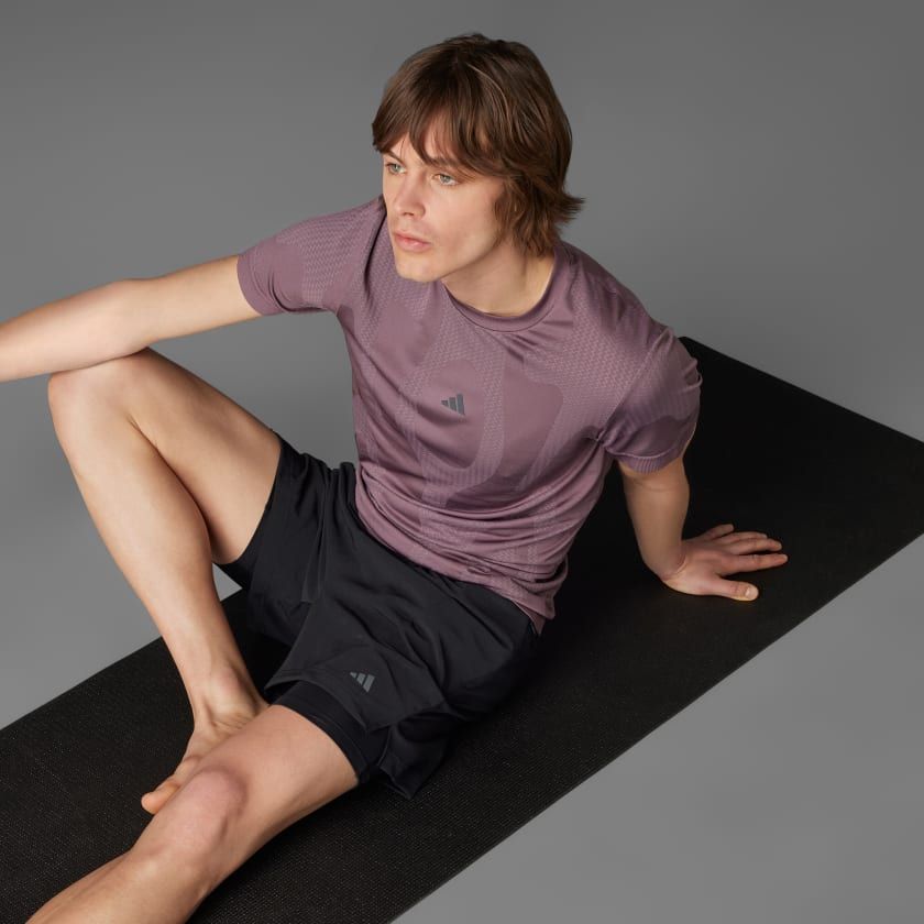 Quần Đùi Tập Luyện Nam ADIDAS D4T Yoga 2In1 IY1632