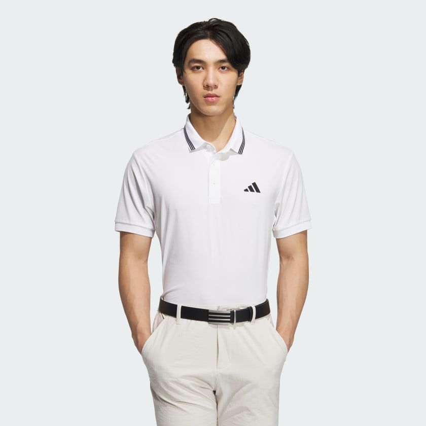 Áo Polo Golf Nam ADIDAS Ult365 3 Striped Ribbed Polo JE7132