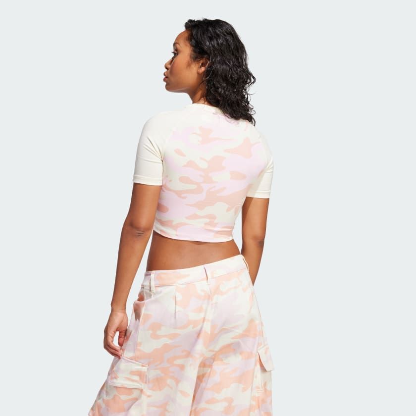 Áo Phông - Áo thun Originals Nữ ADIDAS Camo Baby Tee JI5739