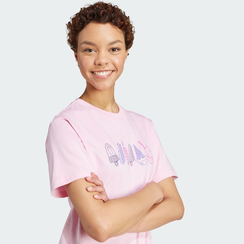 Áo Phông - Áo thun Thể Thao Nữ ADIDAS W L Food Tee JN8272