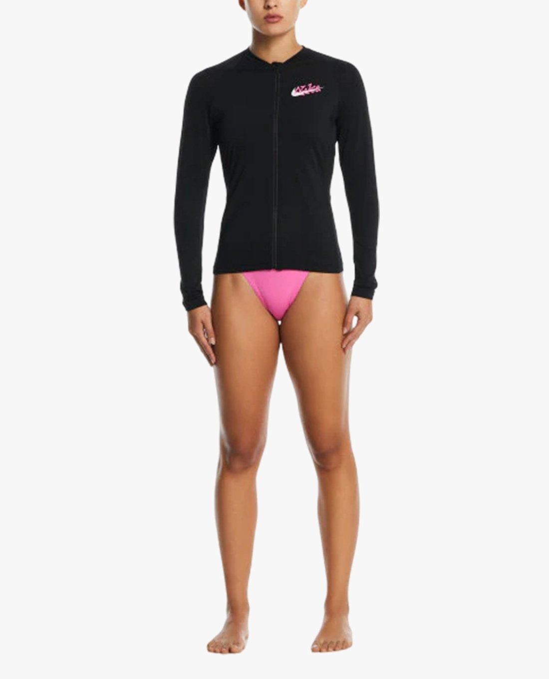Áo Bơi Bơi Nữ NIKE Nike Logo Long Sleeve Zip Hydroguard NESSE327-001