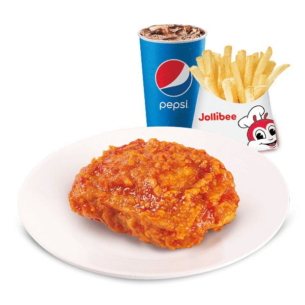 1 Miếng gà sốt cay + Khoai tây + Nước - Jollibee