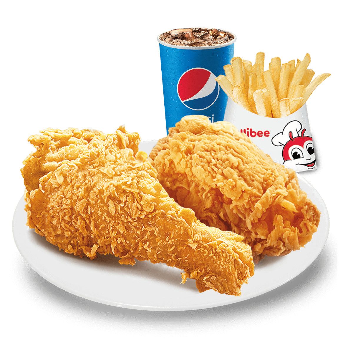 2 Miếng gà giòn + Khoai tây (vừa) + Nước ngọt - Jollibee
