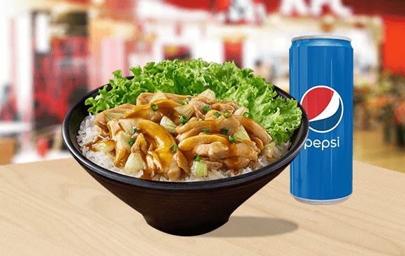 1 cơm Phi-lê gà quay tiêu + Pepsi/Milo (combo ăn trưa)