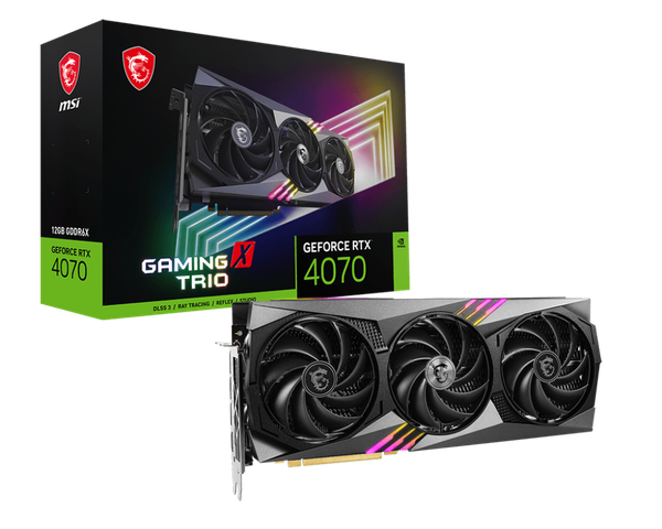 VGA RTX 4070 12GB GDDR6X MSI GAMING X TRIO 3 FAN